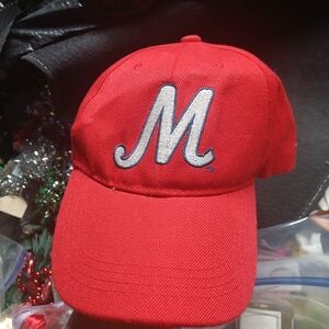 Disney Red Cap with White Embroidered M